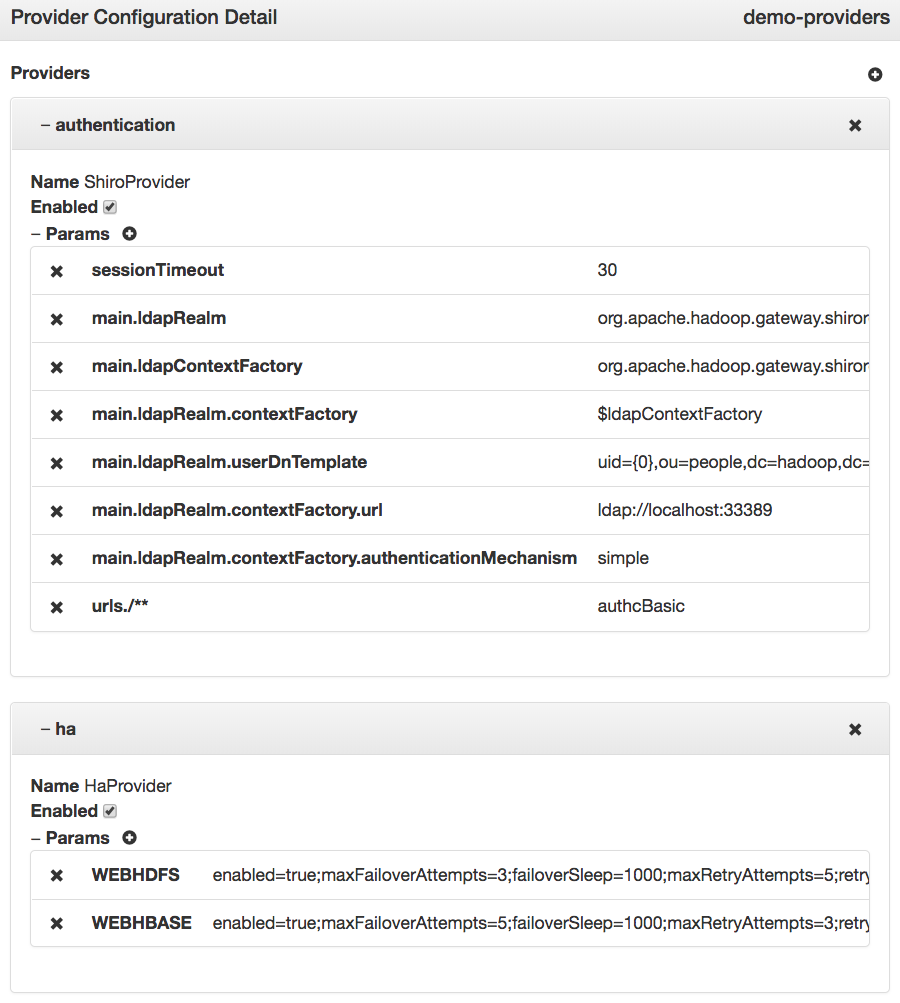 Provider Configuration Summary