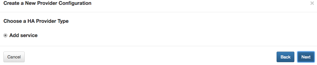 HA Provider Service Selection