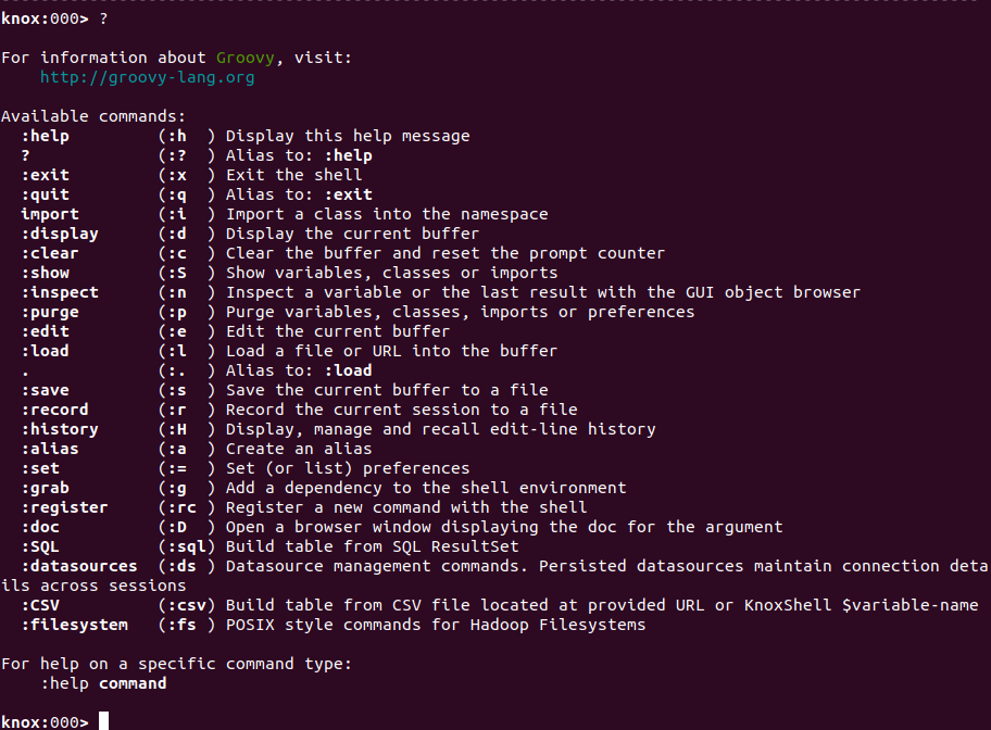 KnoxShell Help